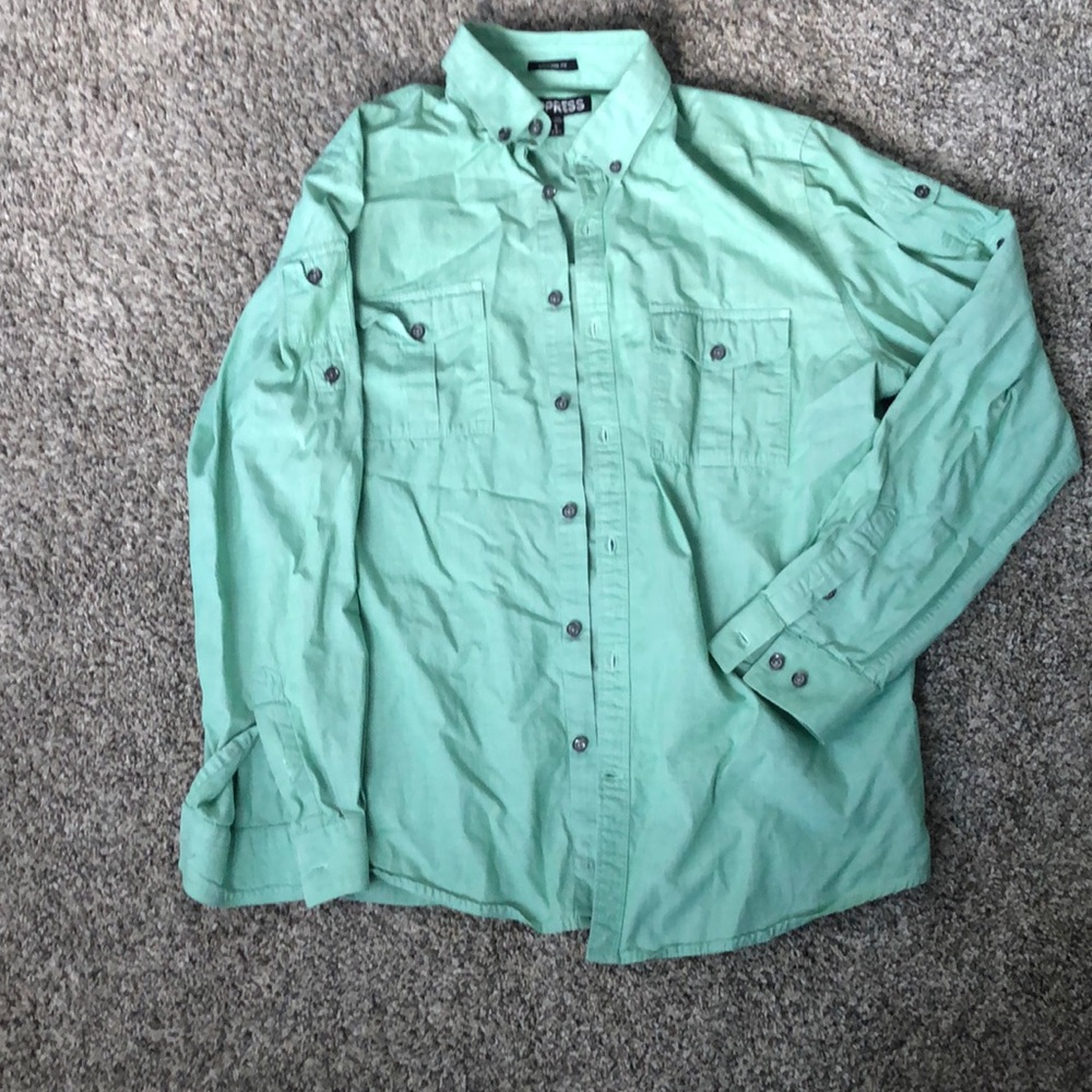 Mint Green Heather Buttondown shirt